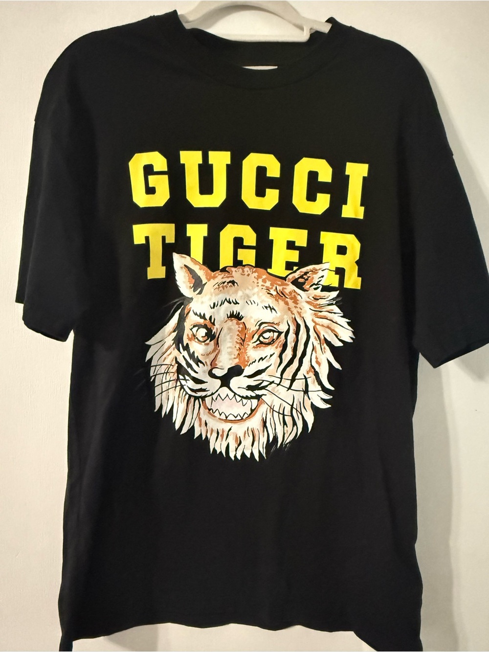 Gucci Black 'Tiger' Graphic Crewneck T-Shirt
